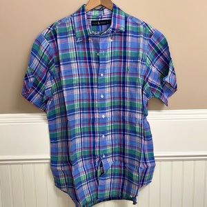 Ralph Lauren - Plaid Short Sleeve Button Up - L